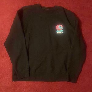 Obey black crew neck sweatshirt